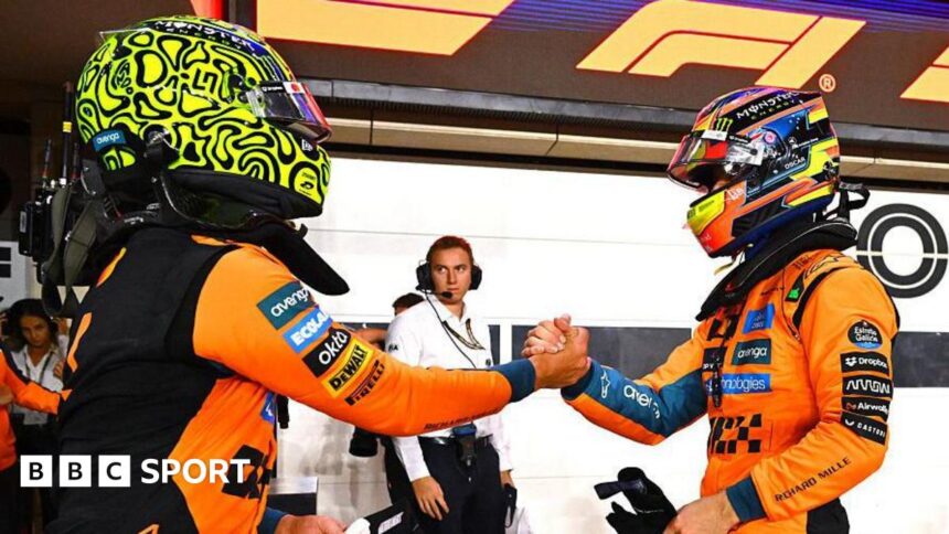 Norris third as title rival Piastri takes Qatar sprint pole