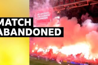 Ajax abandon match due to fireworks