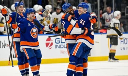 Emil Heineman's goal gives Islanders 5-4 shootout win over Golden Knights