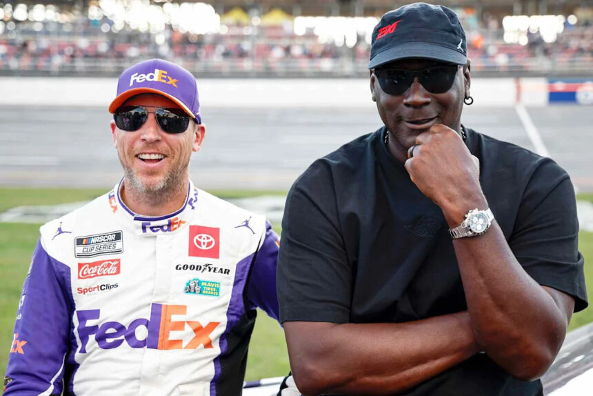 Michael Jordan and Denny Hamlin Celebrate After Settling Antitrust Lawsuit Against NASCAR