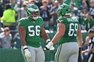 Eagles-Raiders injury report: Landon Dickerson among three starters to not practice