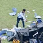 Frustrated Messi fans throw chairs and bottles at India stadium event