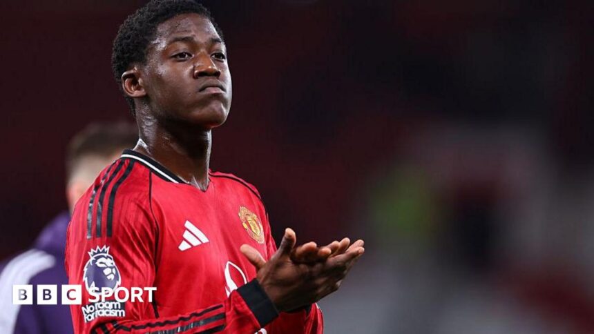 Man Utd midfielder's half-brother wears 'Free Kobbie Mainoo' T-shirt