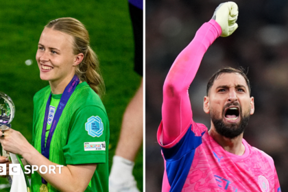 Hampton and Donnarumma win Fifa goalkeeper awards