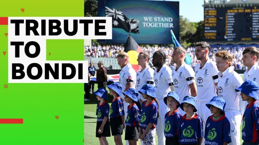 Australia and England pay tribute to victims of Bondi beach shooting