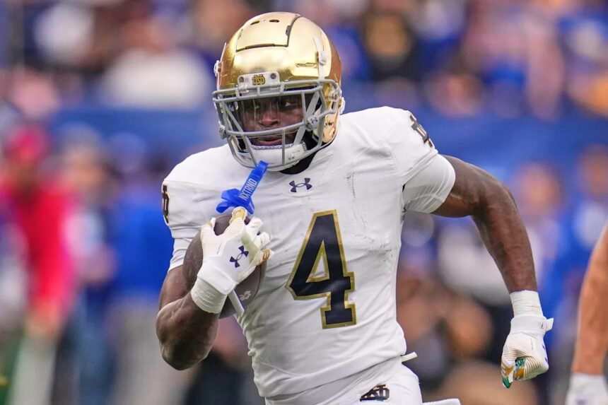 Notre Dame running back Jeremiyah Love announces he's entering NFL draft