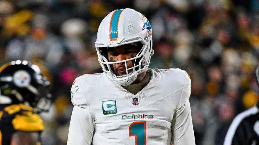 Dolphins bench struggling Tua Tagovailoa after rough performance vs Steelers: reports