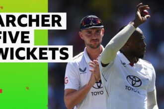 Archer finishes with five wickets as Australia bowled out for 371