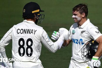 Conway & Latham share 323-run opening stand for NZ