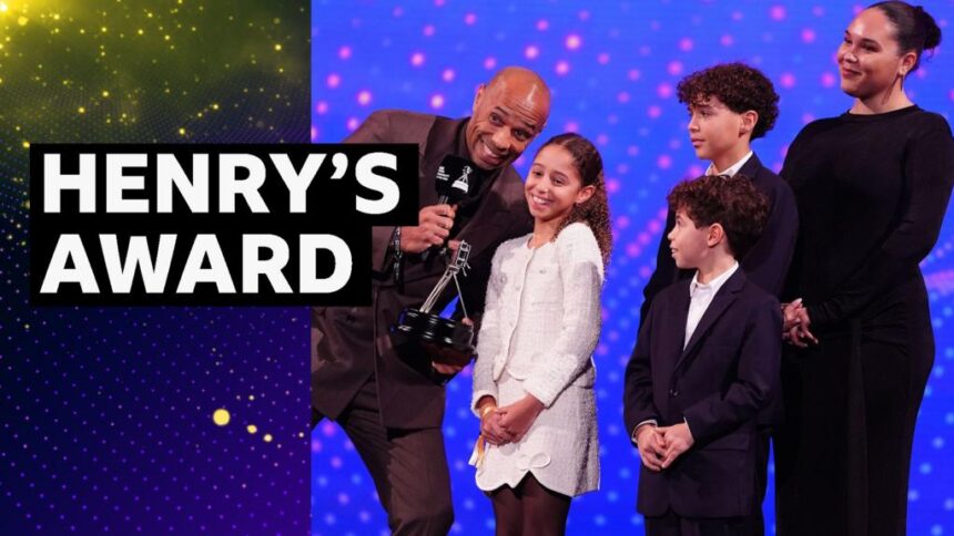 'This is your award, not mine' Henry dedicates Lifetime Achievement to his children
