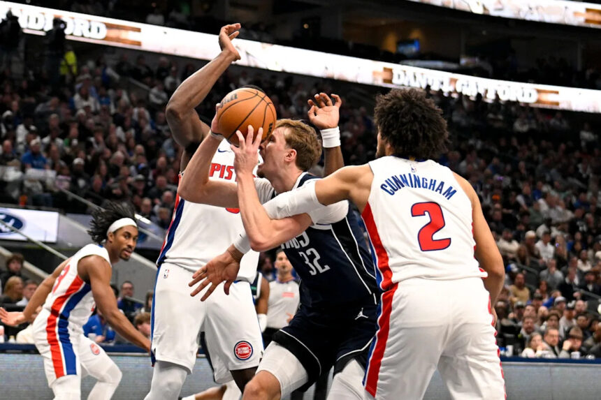 Daniss Jenkins sparks rally but Detroit Pistons fall in OT to Dallas