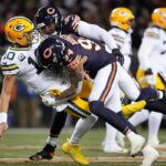 Packers QB Jordan Love goes back to locker room after taking helmet-to-helmet hit