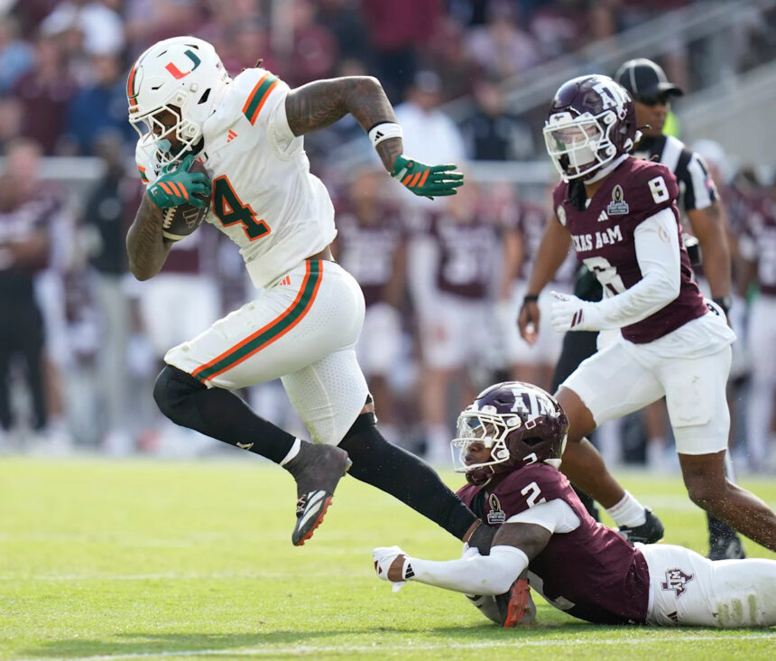 Malachi Toney's heroics lift Miami over Texas A&M in College Football Playoff