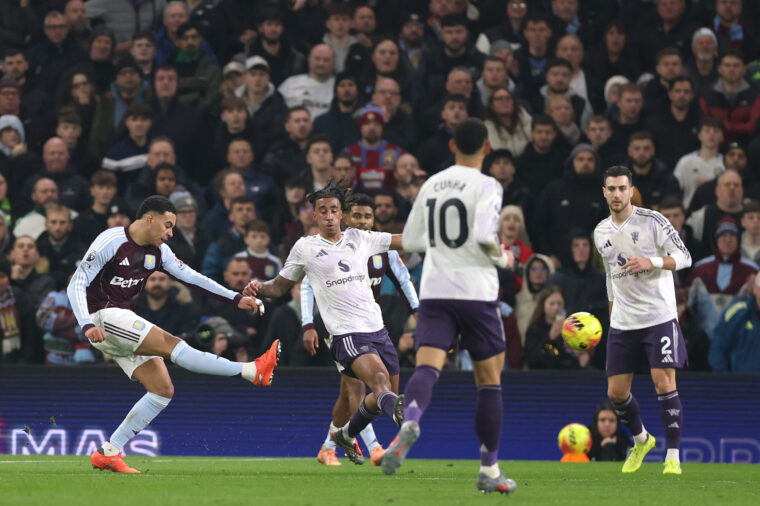 Morgan Rogers at the double as Aston Villa down Manchester United to maintain title charge