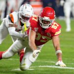 Travis Kelce held without touchdown in possible final home game as Broncos narrowly top Chiefs