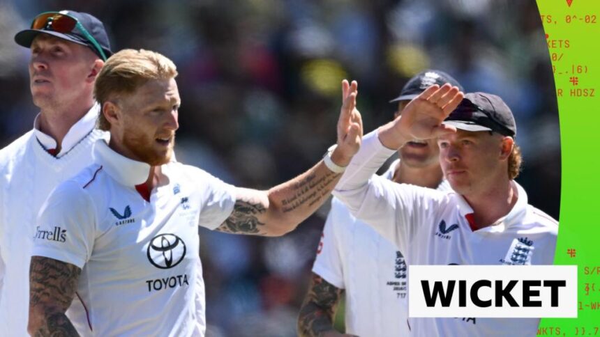 Weatherald bowled leaving a Stokes delivery