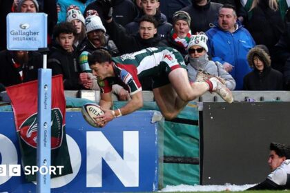 Radwan double helps Leicester triumph over Saracens