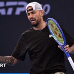 Kyrgios' return ends in first-round loss in Brisbane
