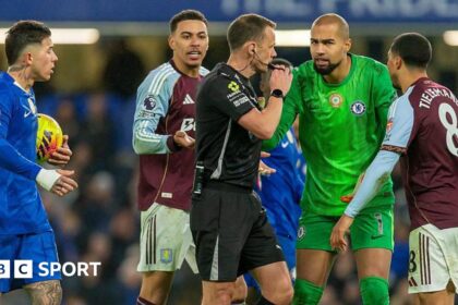 Chelsea charged after bottle thrown following Villa loss