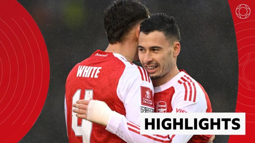Martinelli scores hat-trick as Arsenal beat Portsmouth