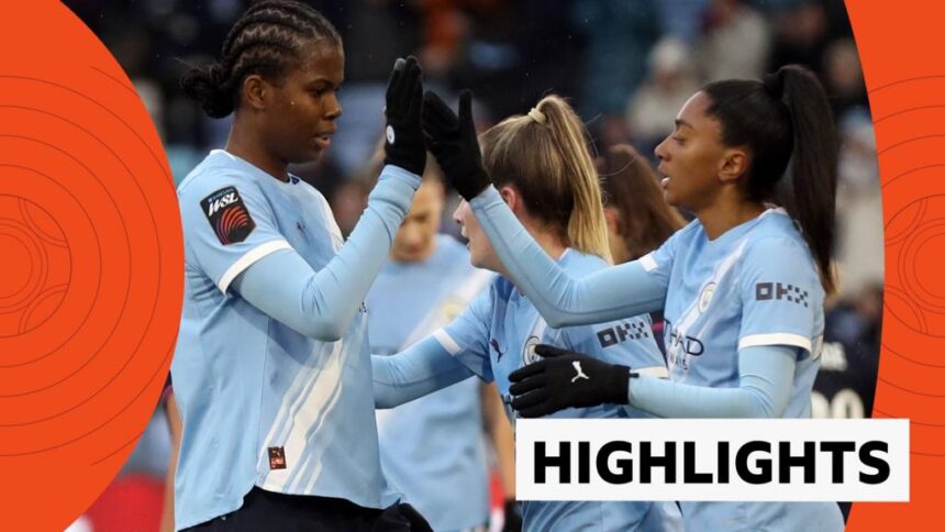 Man City beat Everton at home to strengthen grip on WSL title