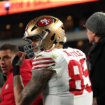 George Kittle ruled out with Achilles injury, Eagles lead 13-10 at half