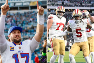 49ers upset champs Eagles in play-offs after Bills beat Jags