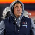 Patriots coach Mike Vrabel bleeds from lip after celebrating with star defensive lineman