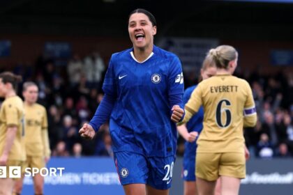 Kerr scores two as Chelsea thrash Palace in FA Cup