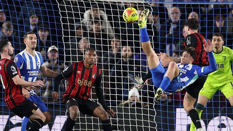Premier League: Kostoulas overhead kick earns Brighton point against Bournemouth