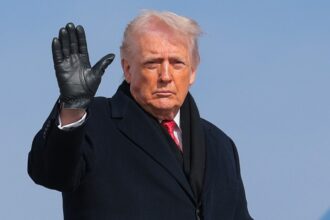 Trump arrives at Indiana-Miami college football national championship