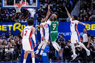 Tobias Harris turns it on as Detroit Pistons fight off Boston Celtics
