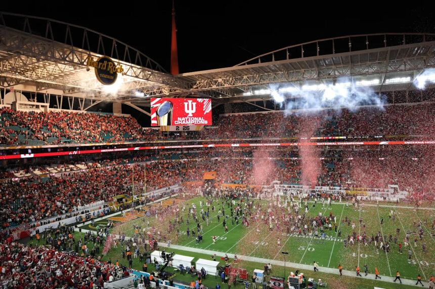 Miami stadium plays perfect ABBA song for Indiana national title win