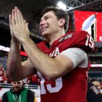 Fernando Mendoza celebrates national title win with Indiana priests