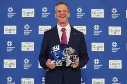 The Giants officially introduce John Harbaugh as head coach