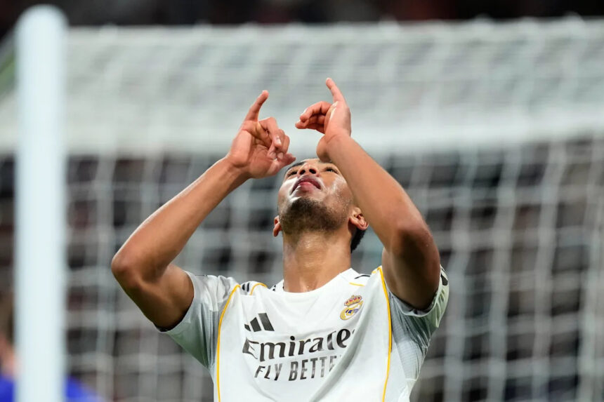 Jude Bellingham sends message to fans with 'drinking' celebration after goal in Real Madrid rout