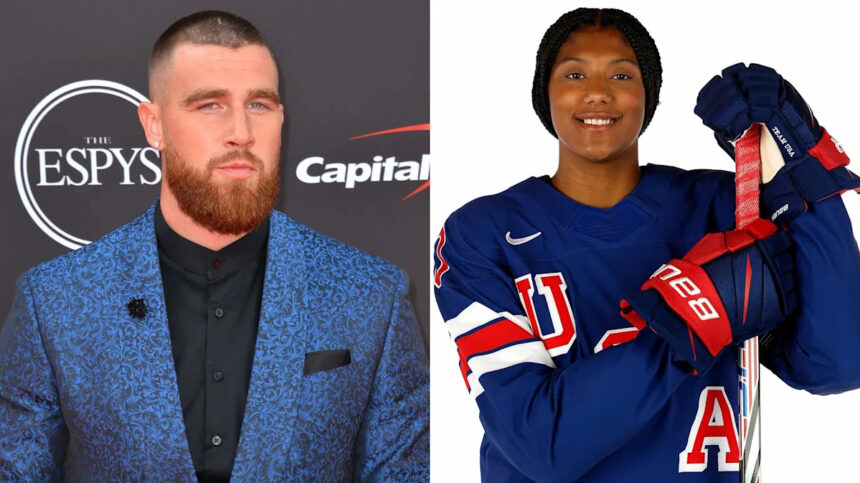 Hockey star Laila Edwards to make Olympic history with a little help from Travis Kelce