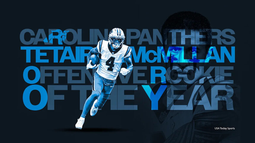 Panthers WR Tetairoa McMillan named 2025 AP Offensive Rookie of the Year