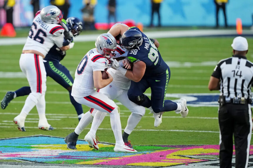 The Seahawks shoved Drake Maye in a locker to win Super Bowl 60