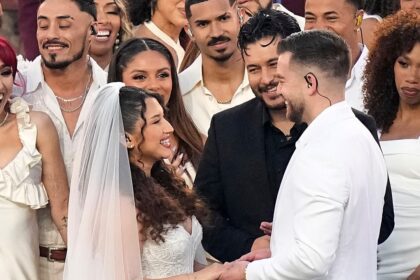 Couple shown during Bad Bunny's Super Bowl halftime show got legally married during the performance: