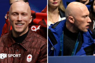 The Winter Olympics coach with 16 athletes from 13 countries