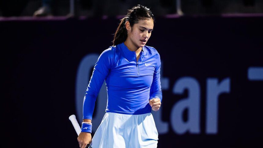 Raducanu retires from first-round match in Qatar