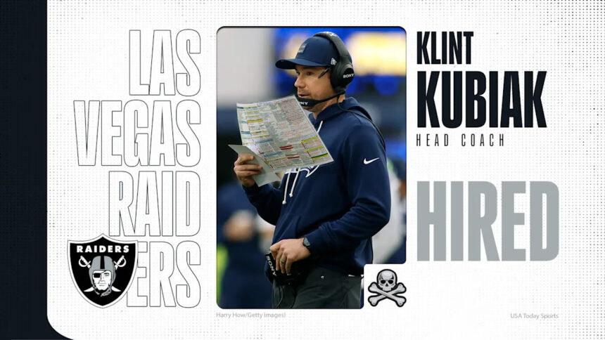 Raiders officially name Klint Kubiak as head coach