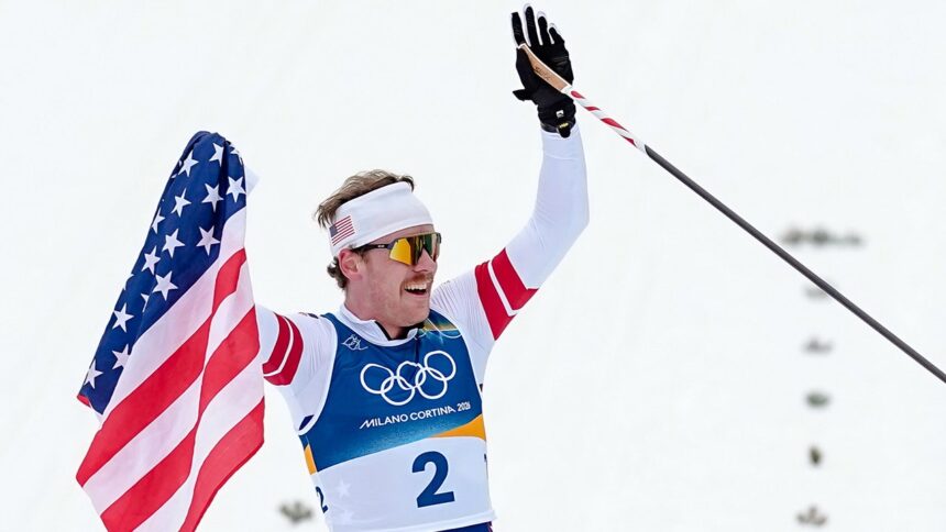 Ben Ogden makes US Olympics history with silver in men's cross-country skiing