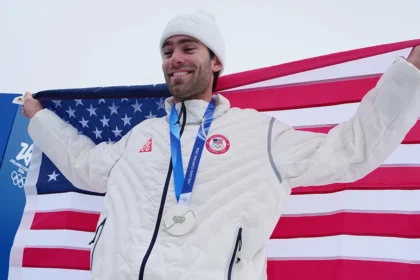 American Olympian Alex Hall notches silver medal in men’s freeski slopestyle
