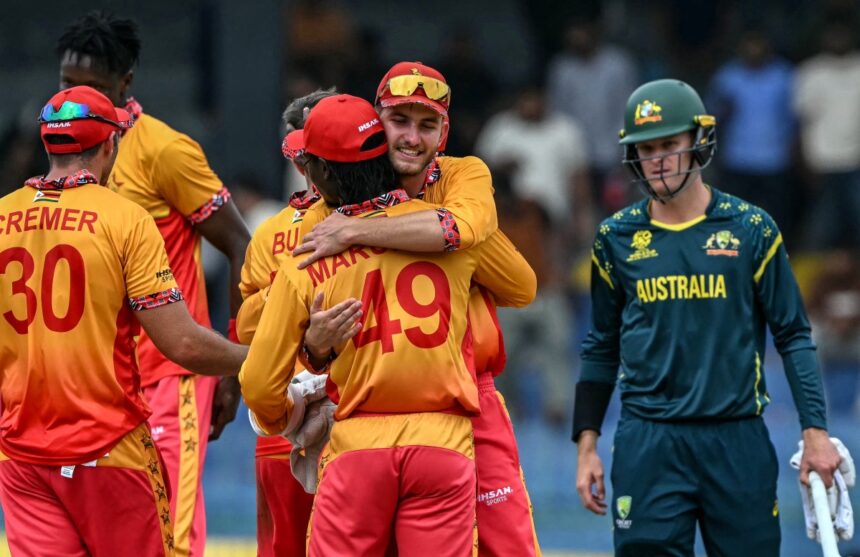 Zimbabwe shock Australia in huge upset at T20 World Cup