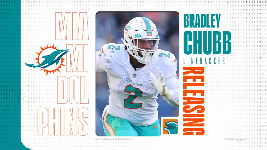 Dolphins cutting ties with Bradley Chubb to save salary cap space