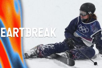 Muir finishes fourth again after fall on final run