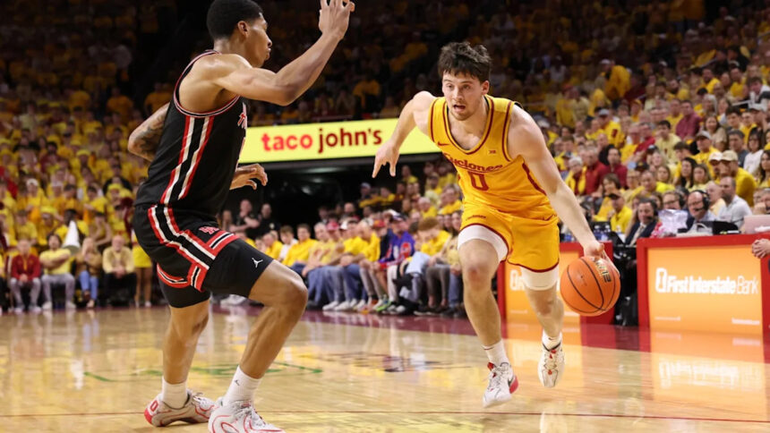 Nate Heise hits go-ahead 3-pointer in No. 6 Iowa State’s 70-67 win over No. 2 Houston