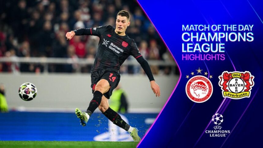 Schick double puts Leverkusen in control of tie with Olympiakos